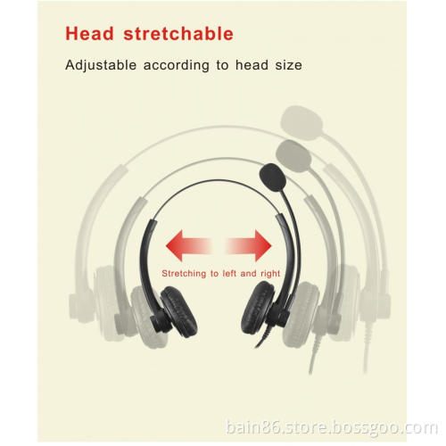 T12 noise-cancelling over-ear customer service headset music game learning